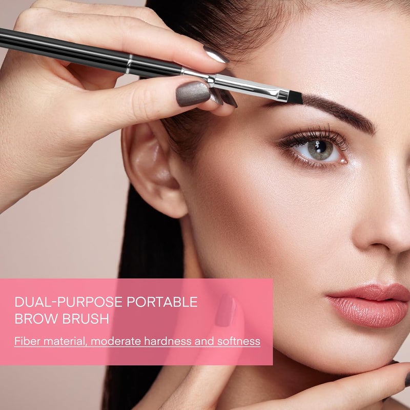 Unaone Eyebrow Brush - 2 PCS Professional Dual-Ended Angled Eye Brow Brush Applicator For Shaping and Filling Brows Lash Eyeliner - Image 3